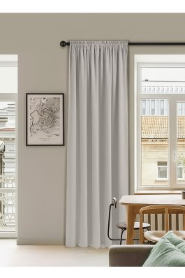 zväčšiť obrázok Záves Panama 140/250 cm s gumkou - svetlo šedá