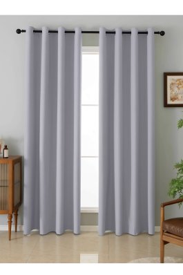 zväčšiť obrázok Záves Panama 140/250 cm s okami - svetlo šedá zväčšiť obrázok Záves Panama 140/250 cm s okami - svetlo šedá