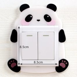zväčšiť obrázok Svietiaca 3D silikónová dekorácia vypínača medvedík panda