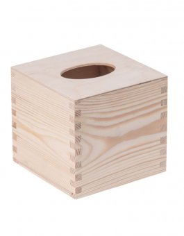 zväčšiť obrázok Krabička drevená na vreckovky 14x14x13,5 cm 