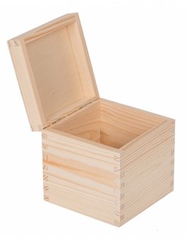 zväčšiť obrázok Krabička drevená 13x13x13,5 cm