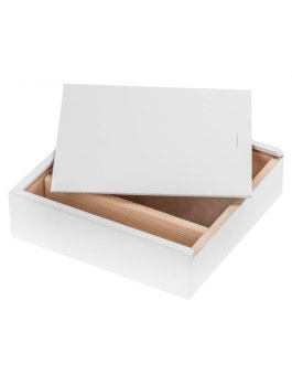 zväčšiť obrázok Krabička drevená s priehradkou - biela