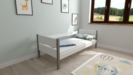 zväčšiť obrázok Detská posteľ Tina bielo/šedá 160 x 80 cm + rošt ZADARMO