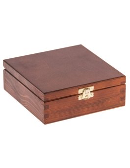zväčšiť obrázok Drevená krabička so zámkom – 16 x 16 x 6 cm