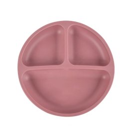 zväčšiť obrázok Silikónový tanier pre deti Smile - ružový