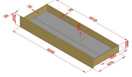 Postel Rimini II 90-180/200 cm + rošty rozkládací s úložným boxem 