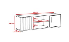 TV stolek Montana dub craft/černá 140 cm