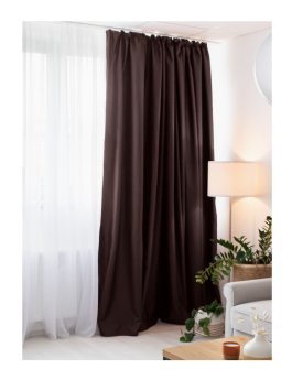 Zvětšit Závěs Velvet 140/250 cm s gumkou - hnědá